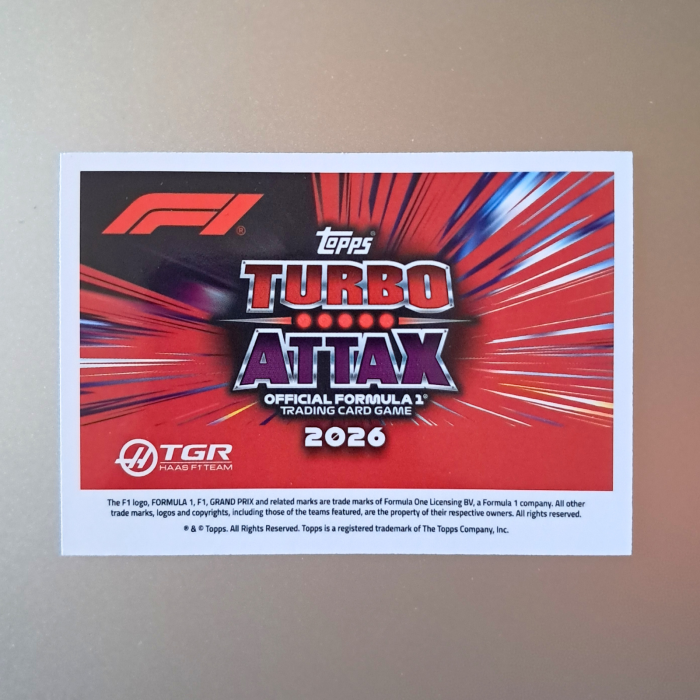 Oliver Bearman #279 – Signature Style – TGR Haas F1 Team – Topps Turbo Attax 2026 [2]