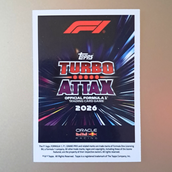 Max Verstappen #210 – La Monumental – Oracle Red Bull Racing – Topps Turbo Attax 2026 [2]