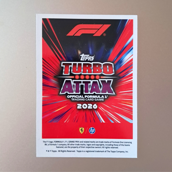 Lewis Hamilton GG1 – Greats of the Grid – Scuderia Ferrari HP – Topps Turbo Attax 2026 [2]