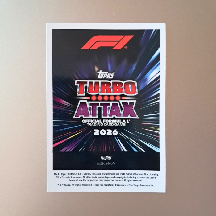 Valtteri Bottas GU11 – Guardians of the Grid – Cadillac Formula 1 Team – Topps Turbo Attax 2026 [2]
