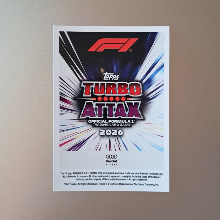Gabriel Bortoleto SUN9 – Sunshine State – Audi Revolut F1 Team – Topps Turbo Attax 2026 [2]