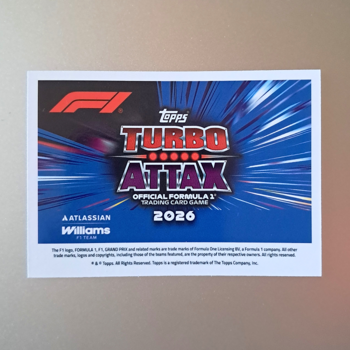 Alex Albon #273 – Signature Style – Atlassian Williams F1 Team – Topps Turbo Attax 2026 [2]