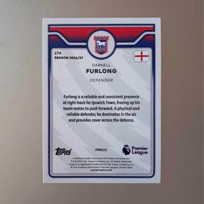 Darnell Furlong #274 – Blue Voltage – Ipswich Town – Topps Flagship Premier League 2026/27 [2]