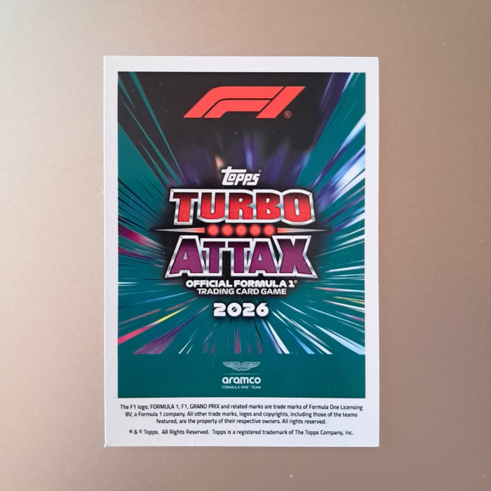 Fernando Alonso GU7 – Guardians of the Grid – Aston Martin Aramco – Topps Turbo Attax 2026 [2]