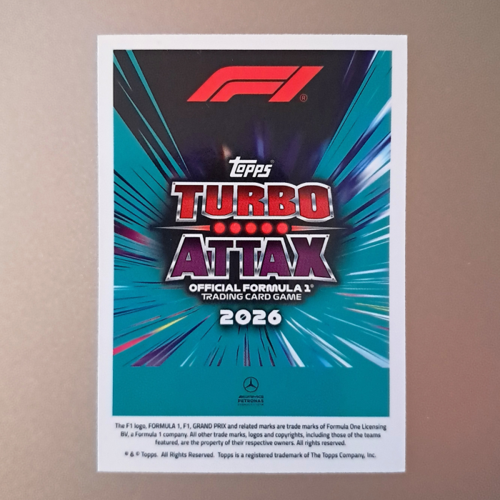 Kimi Antonelli #231 – Turbo Attax Legacy – Mercedes-AMG PETRONAS Formula One Team – Topps Turbo Attax 2026 [2]