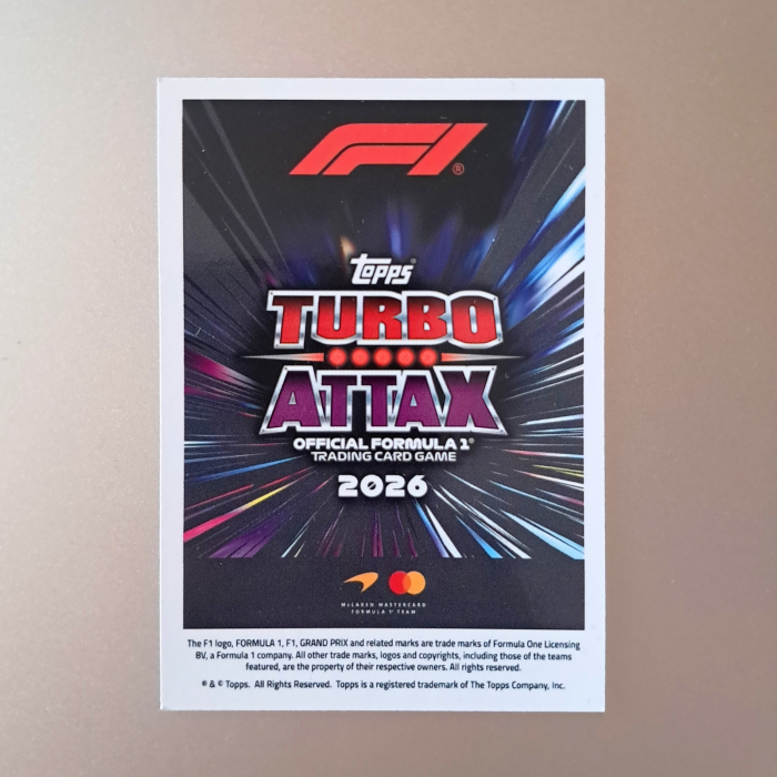 Lando Norris GG4 – Greats of the Grid – McLaren Mastercard Formula 1 Team – Topps Turbo Attax 2026 [2]