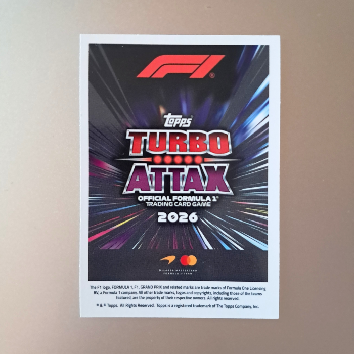 Oscar Piastri GU1 – Guardians of the Grid – McLaren Mastercard Formula 1 Team – Topps Turbo Attax 2026 [2]