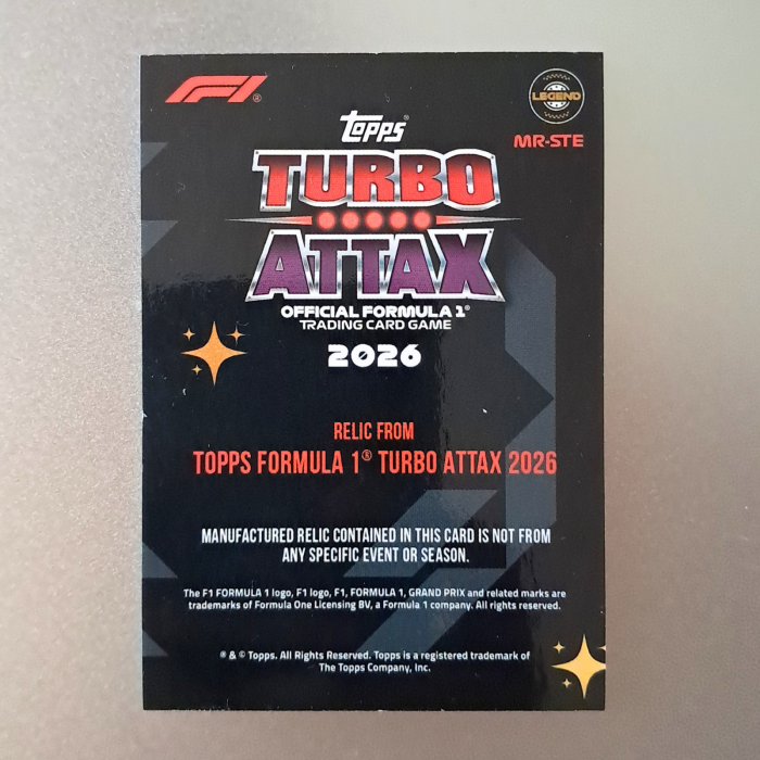 Sir Jackie Stewart MR-STE Manufactured Relic – Topps F1 Turbo Attax 2026 [2]
