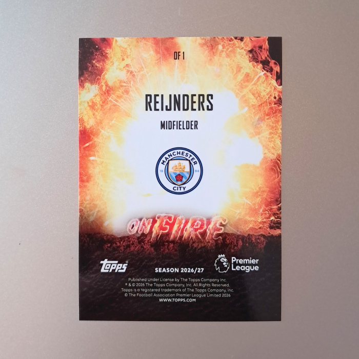 Tijjani Reijnders OF1 – On Fire – Manchester City – Topps Flagship Premier League 2026/27 [2]