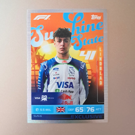 Topps F1 Turbo Attax 2026 - Arvid Lindblad SUN6 – Sunshine State – Racing Bulls – Topps Turbo Attax 2026