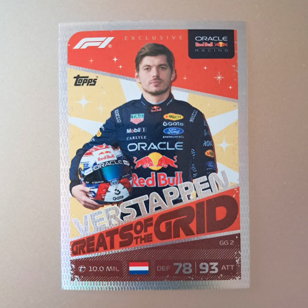 Topps F1 Turbo Attax 2026 - Max Verstappen GG2 – Greats of the Grid – Oracle Red Bull Racing – Topps Turbo Attax 2026