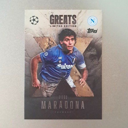 Topps Match Attax Extra 2025/26 - Diego Maradona LE XG 4 – X Greats Limited Edition – SSC Napoli – Topps Match Attax Extra 2025/26