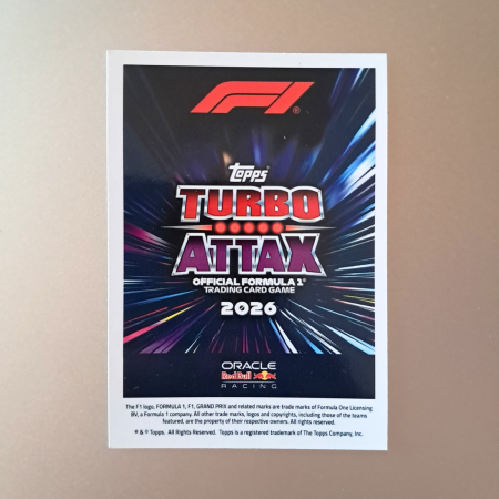 Max Verstappen GG2 – Greats of the Grid – Oracle Red Bull Racing – Topps Turbo Attax 2026 [1]