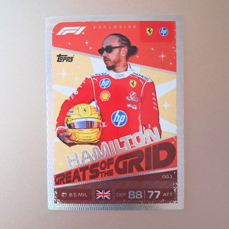 Topps F1 Turbo Attax 2026 - Lewis Hamilton GG1 – Greats of the Grid – Scuderia Ferrari HP – Topps Turbo Attax 2026