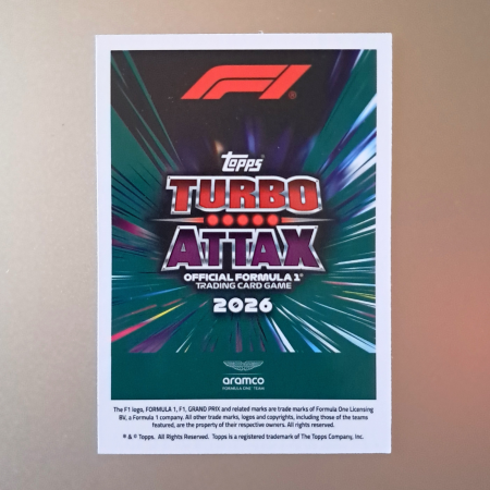 Fernando Alonso #218 – La Monumental – Aston Martin Aramco Formula One Team – Topps Turbo Attax 2026 [1]