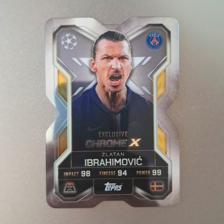 Topps Match Attax Extra 2025/26 - Zlatan Ibrahimović CX10 – Chrome X – Paris Saint-Germain – Topps Match Attax Extra 2025/26