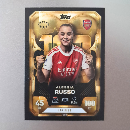 Topps Match Attax Extra 2025/26 - Alessia Russo #290 – 100 Club – Arsenal – Topps Match Attax Extra 2025/26