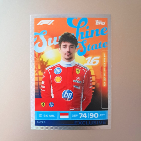 Topps F1 Turbo Attax 2026 - Charles Leclerc SUN4 – Sunshine State – Scuderia Ferrari HP – Topps Turbo Attax 2026