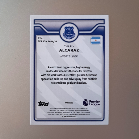 Charly Alcaraz #124 – Blue Voltage – Everton – Topps Flagship Premier League 2026/27 [1]