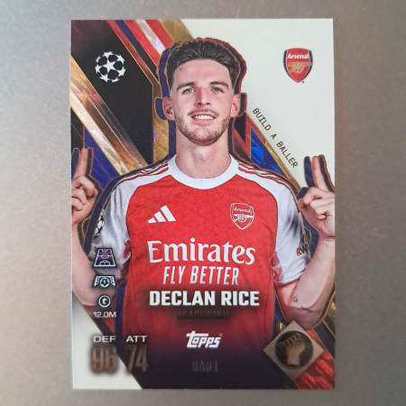 Topps Match Attax Extra 2025/26 - Declan Rice BAB1 – Build-A-Baller – Arsenal – Topps Match Attax Extra 2025/26