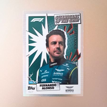 Topps F1 Turbo Attax 2026 - Fernando Alonso GU7 – Guardians of the Grid – Aston Martin Aramco – Topps Turbo Attax 2026
