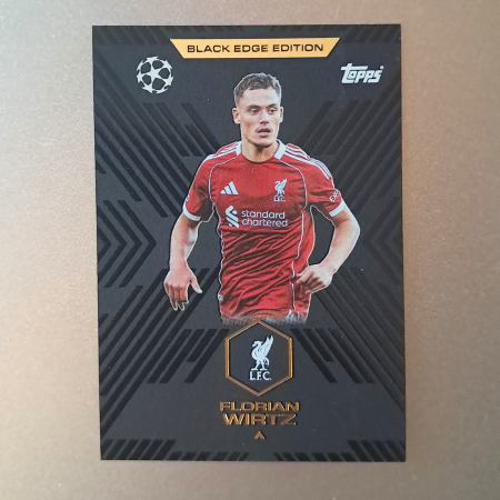 Topps Match Attax Extra 2025/26 - Florian Wirtz BE1 – Black Edge Edition – Liverpool FC – Topps Match Attax Extra 2025/26