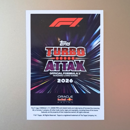 Isack Hadjar #211 – La Monumental – Oracle Red Bull Racing – Topps Turbo Attax 2026 [1]