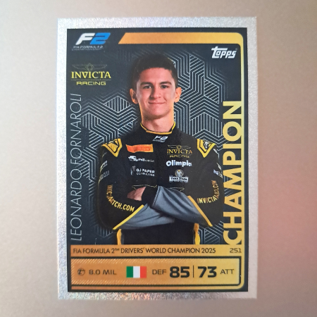 Topps F1 Turbo Attax 2026 - Leonardo Fornaroli #251 – Champions – Invicta Racing – Topps Turbo Attax 2026