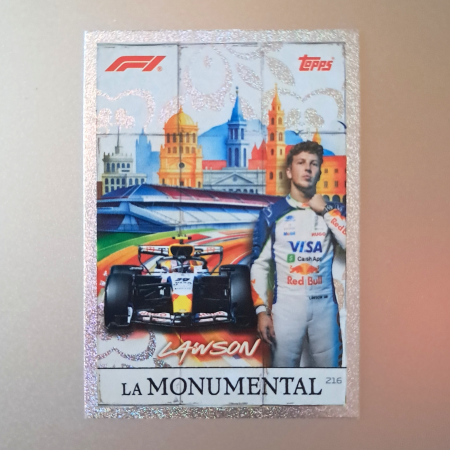 Topps F1 Turbo Attax 2026 - Liam Lawson #216 – La Monumental – VISA Cash App Racing Bulls – Topps Turbo Attax 2026