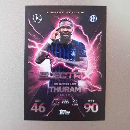 Topps Match Attax Extra 2025/26 - Marcus Thuram LE15 – Electrix Limited Edition – Inter Milan – Topps Match Attax Extra 2025/26