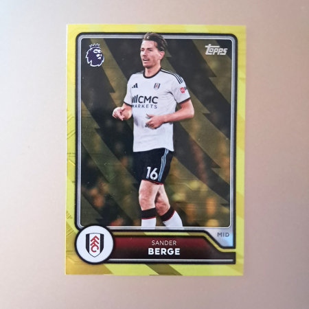 Topps Flagship Premier League 2026/27 - Sander Berge #139 – Yellow Voltage – Fulham – Topps Flagship Premier League 2026/27