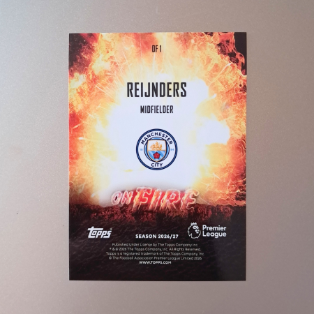 Tijjani Reijnders OF1 – On Fire – Manchester City – Topps Flagship Premier League 2026/27 [1]