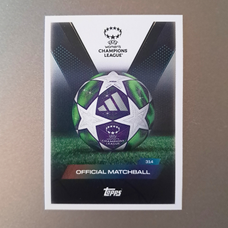 Topps Match Attax Extra 2025/26 - UEFA Women's Champions League 314 – Official Matchball – Topps Match Attax Extra 2025/26