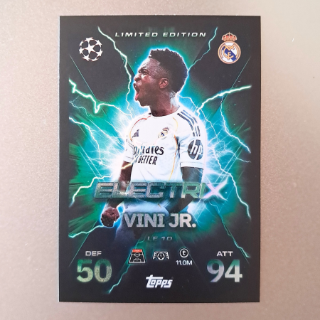 Topps Match Attax Extra 2025/26 - Vini Jr. LE10 – Electrix Limited Edition – Real Madrid – Topps Match Attax Extra 2025/26