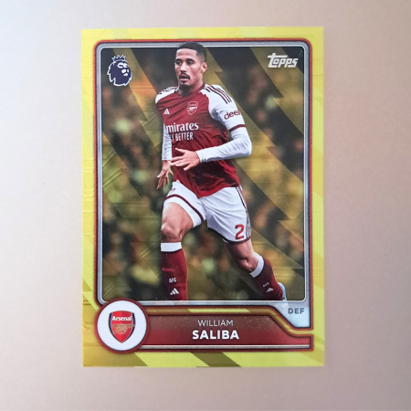 Topps Flagship Premier League 2026/27 - William Saliba #21 – Yellow Voltage – Arsenal – Topps Flagship Premier League 2026/27