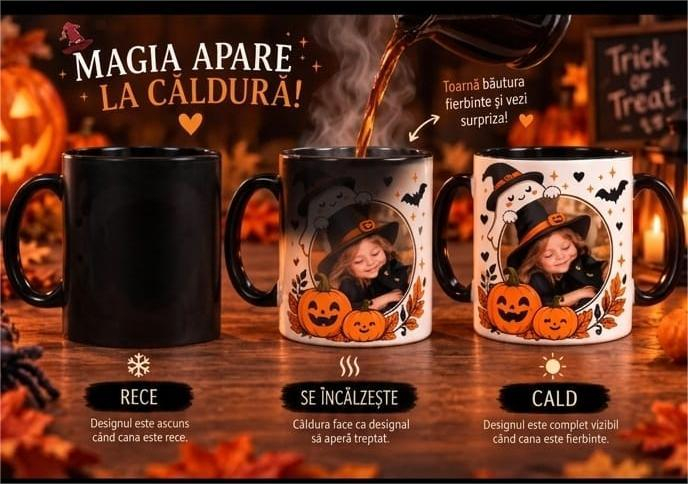Cană Termosensibilă Halloween Personalizată cu Poză [3]