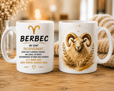 CADOURI PERSONALIZATE - CANĂ CU ZODIA BERBEC