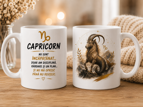 CADOURI PERSONALIZATE - CANĂ CU ZODIA CAPRICORN