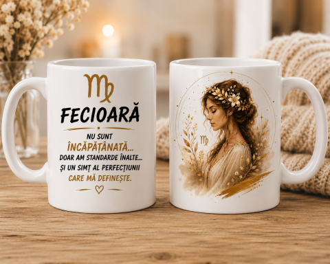 CADOURI PERSONALIZATE - CANĂ CU ZODIA FECIOARĂ