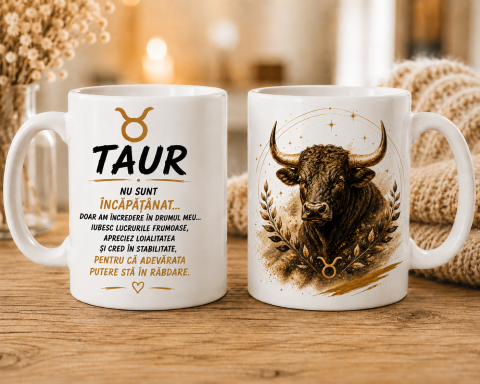 CADOURI PERSONALIZATE - CANĂ CU ZODIA TAUR