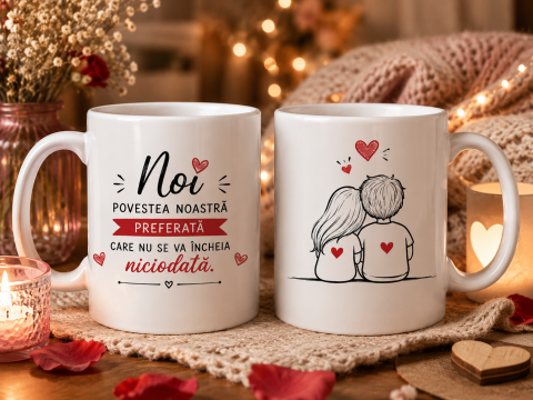 CĂNI PENTRU CUPLURI - CANĂ CUPLU „Noi – Povestea noastră preferată”
