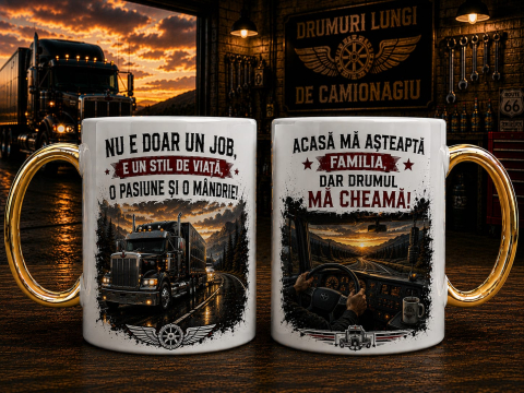 CADOURI PERSONALIZATE - Cană pentru Șofer de Camion - Nu e Doar un Job, E un Stil de Viață