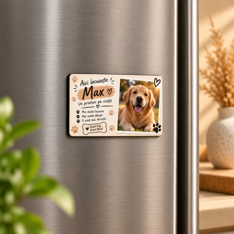 MAGNEŢI PERSONALIZAŢI - Magnet MDF Personalizat PET – Cadou pentru Iubitorii de Animale