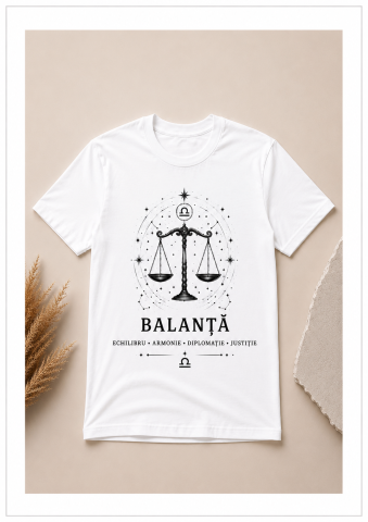TRICOURI CU ZODII - TRICOU CU ZODIA BALANȚĂ