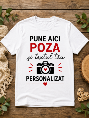 TRICOURI PERSONALIZATE - Tricou personalizat cu poza și textul tău – Creează un tricou unic