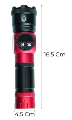 Lanternă puternica cu Zoom In/Out, 9 Moduri de Lumină Puternică, LED + COB, Carcasă din Aluminiu, Husă Gratuită [5]