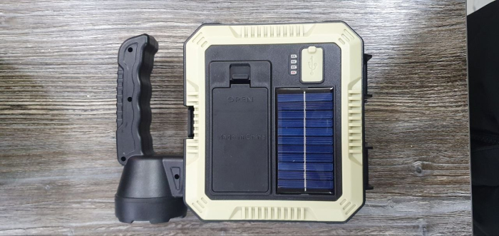 Lanterna solara si trusa de scule 4 in 1, lanterna portabila solara reincarcabila cu LED-uri de mare putere USB Flash, lanterna de urgenta cu trusa de scule incorporata, lanterna multifunctionala, neg [5]