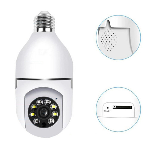 PACHET 2 CAMERE SUPRAVEGHERE WIFI ROTATIVE PENTRU SOCLU - BEC [3]