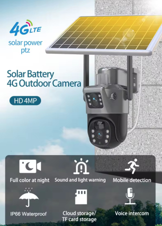 CAMERA DE SUPRAVEGHERE CU PANOU SOLAR SLOT DE CARTELA 4G DUBLA [1]