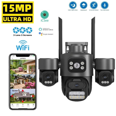 Cameră de Supraveghere WiFi 15MP cu 3 Lentile și Auto Tracking [6]